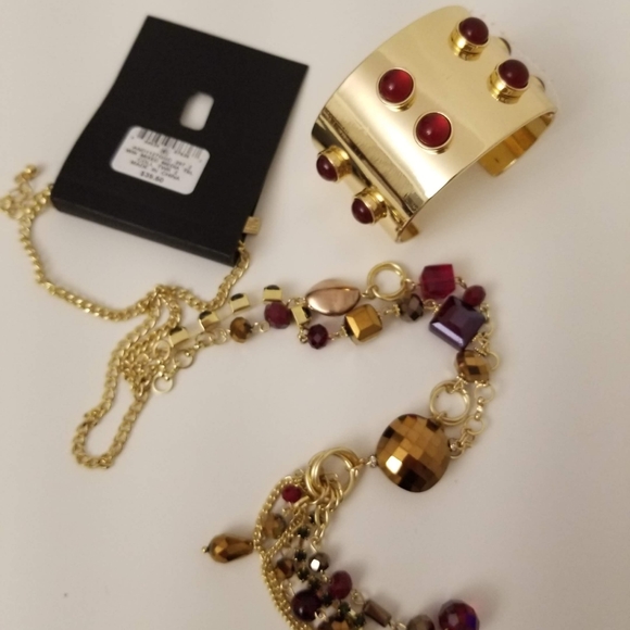 I.N.C [2-PC Jewelry Bundle] Goldtone/Red Stone - Picture 10 of 11